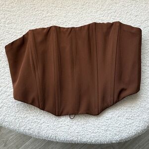 whitefox boutique brown corset NWOT